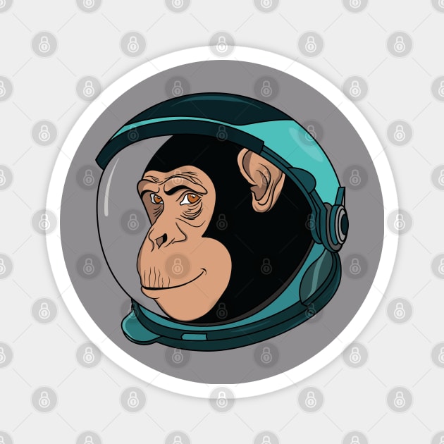 Astronaut chimp Magnet by debageur